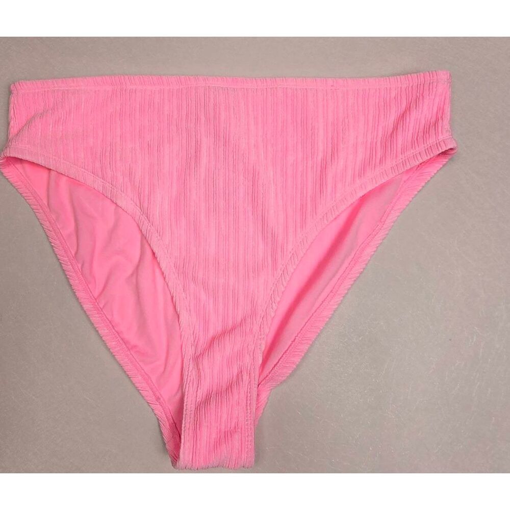 Wild Fable Pink Mid Rise Bikini Bottom Size Extra Large